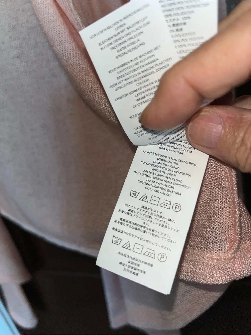 Michael Kors Light Pink Open-Front Draped Cardigan